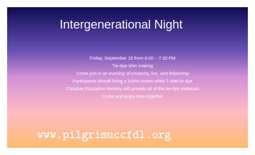 Read more about the article Intergenerational Fellowship Night – September 18